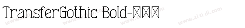 TransferGothic Bold字体转换 TransferGothic Bold字体转换